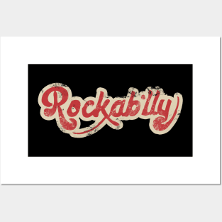 Rockabilly Distressed Logo Posters and Art